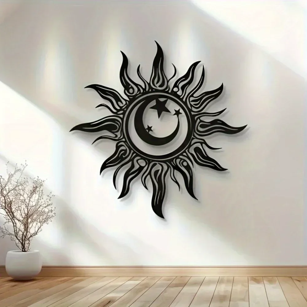 Home Decor Lighting Brands - Dekorasi Dinding Besi Bertema Matahari, Bulan,