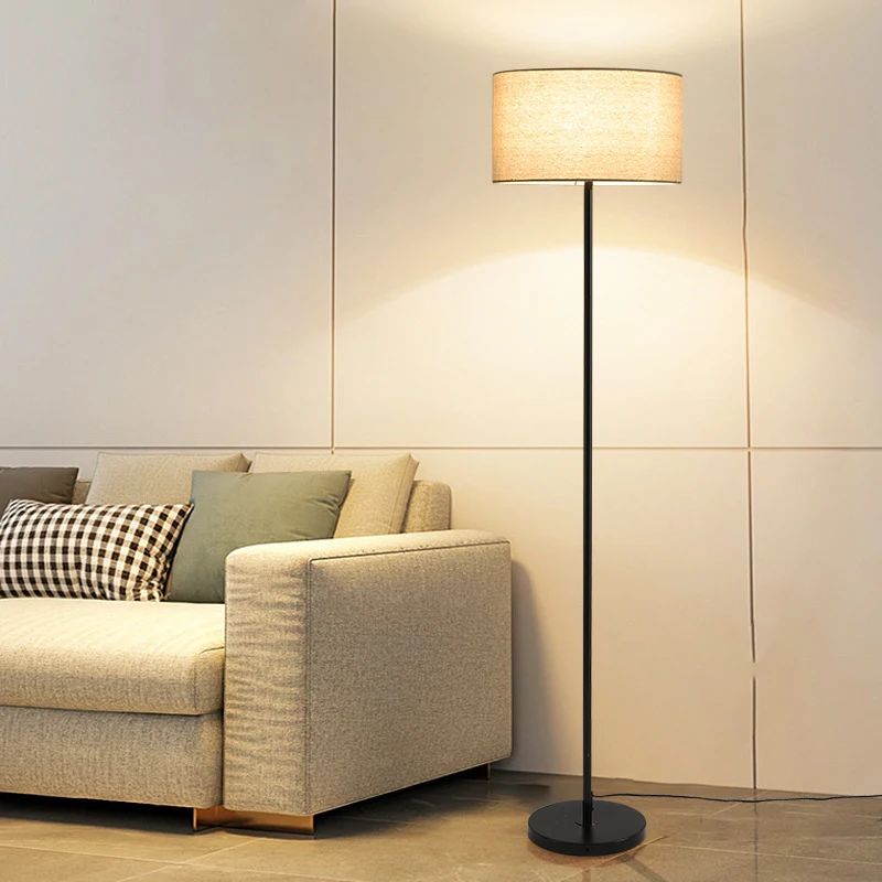 Floor Lamp Tripod - Lampu Lantai Led Kain Sederhana Modern