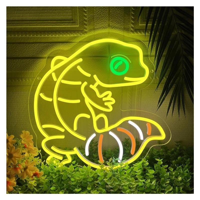 Gecko Lighting & Decor - Lampu Neon Bentuk Tokek Anime Dapat