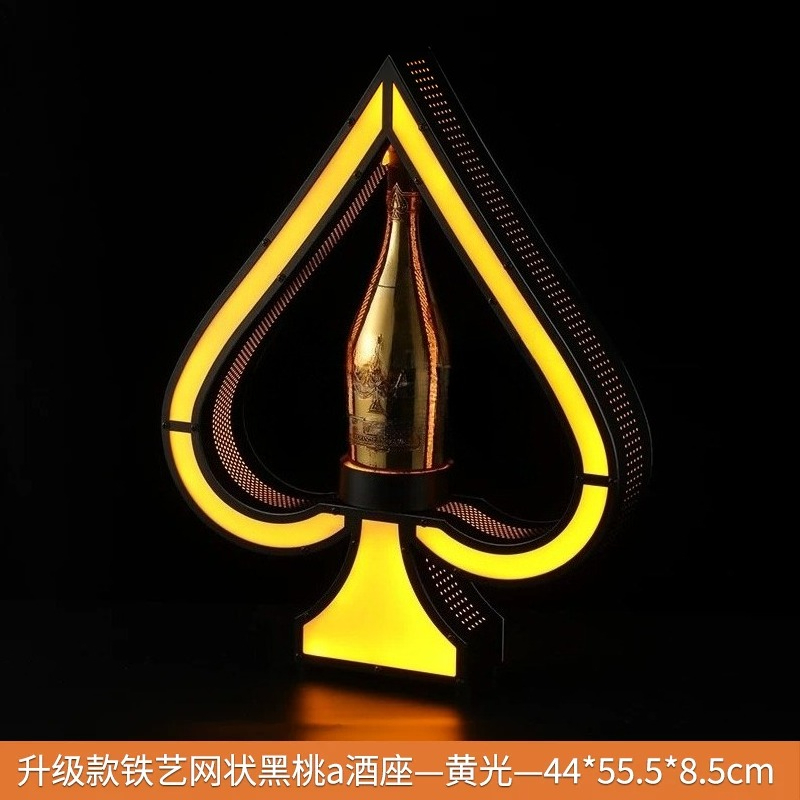 Lighting Decoration Stand - Rak Display Botol Anggur LED Seni