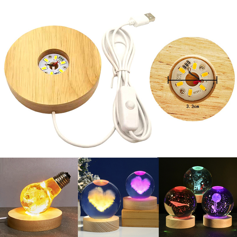 Lampu LED warna-warni kayu bul - Lighting Decoration Stand ulasan dan harga