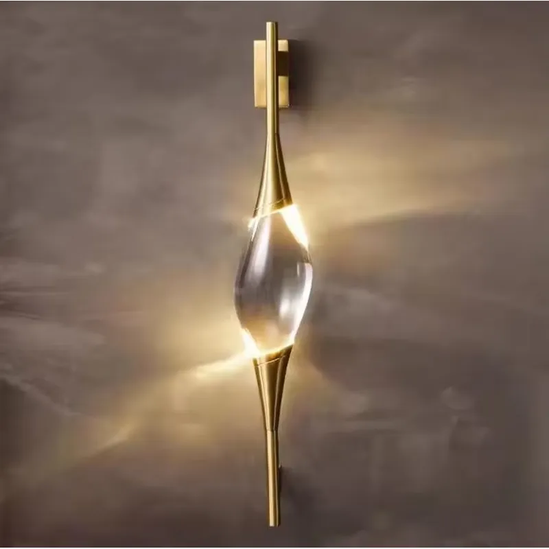 Lampu Dinding LED Kristal Emas - Lighting Decor For Home ulasan dan harga