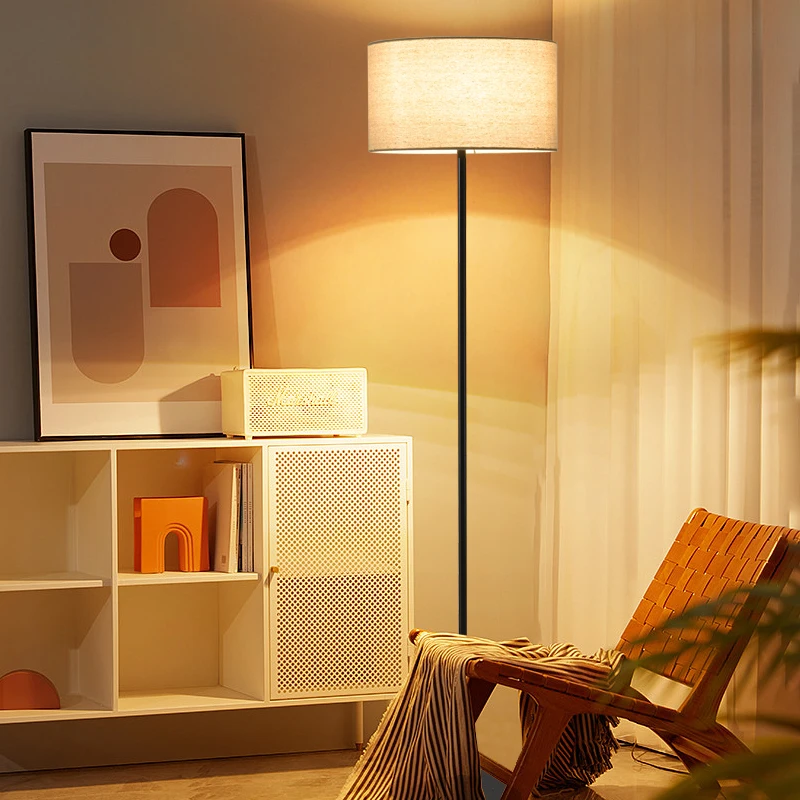 Lampu Lantai Led Kain Sederhan - Floor Lamp Tripod ulasan dan harga