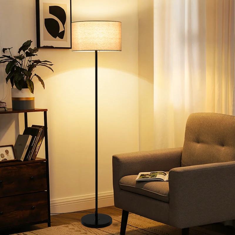 Lampu Lantai Led Kain Sederhan - Floor Lamp Tripod ulasan dan harga