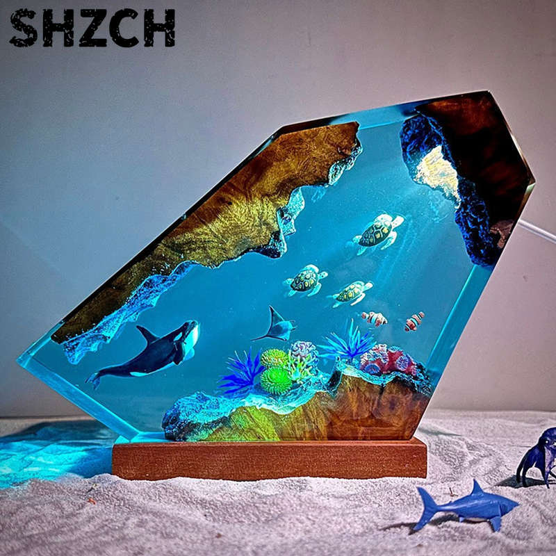 Lampu Patung Resin Dunia Laut  - Lighting World Decor ulasan dan harga