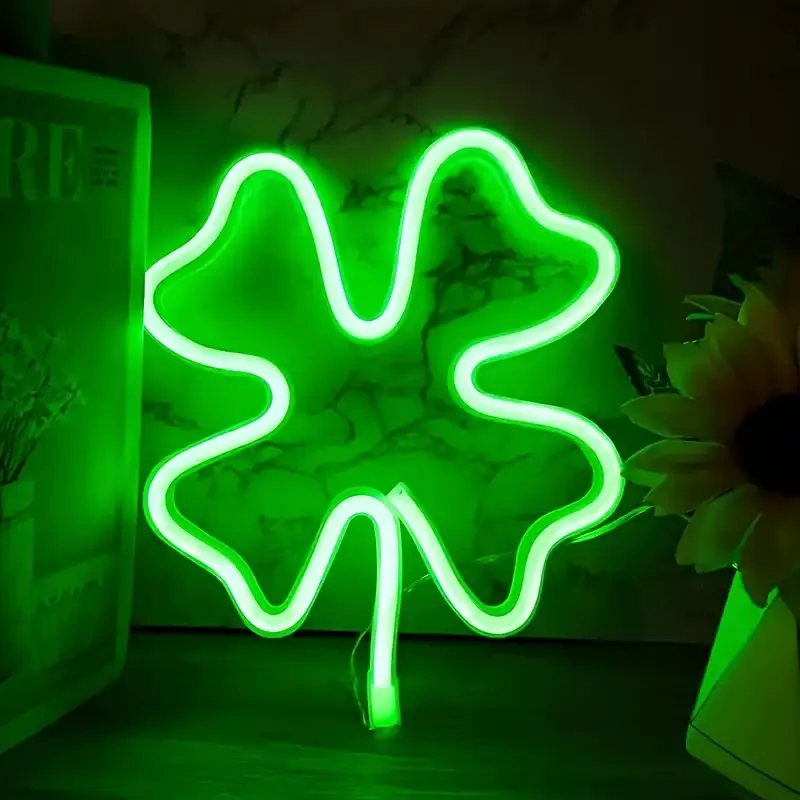 Lampu LED Semanggi Hijau Tanda - Lighting Decor For Bedroom ulasan dan harga