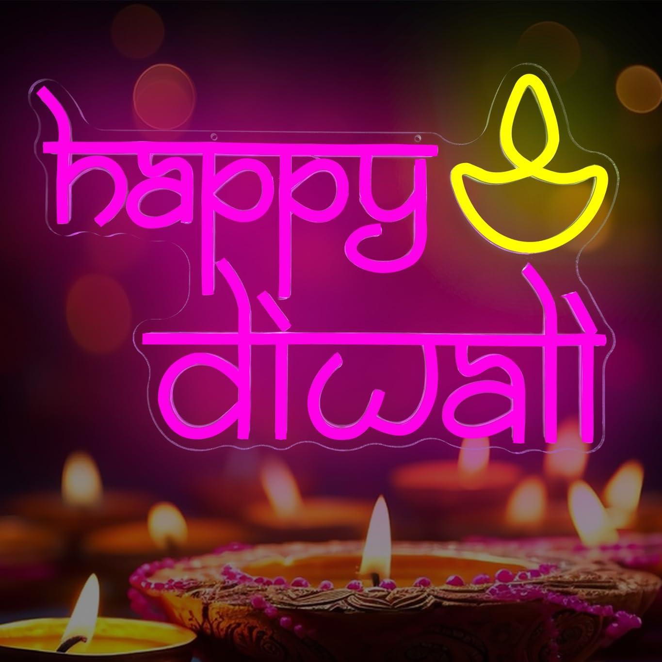 Lampu Neon LED Happy Diwali Be - Lighting Decor For Home ulasan dan harga