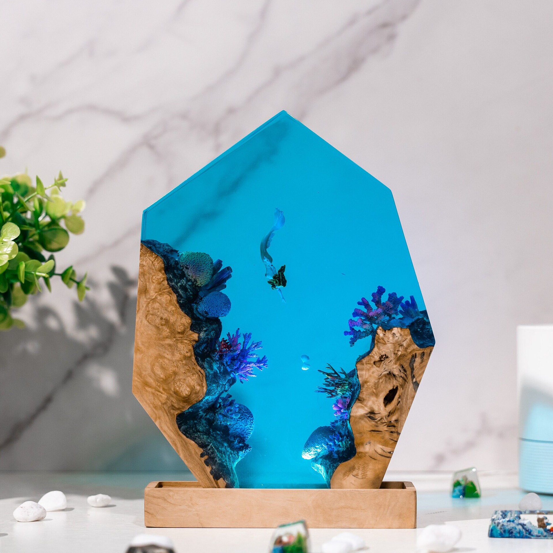 Lampu Meja Resin Kustom Dunia  - Lighting World Decor ulasan dan harga