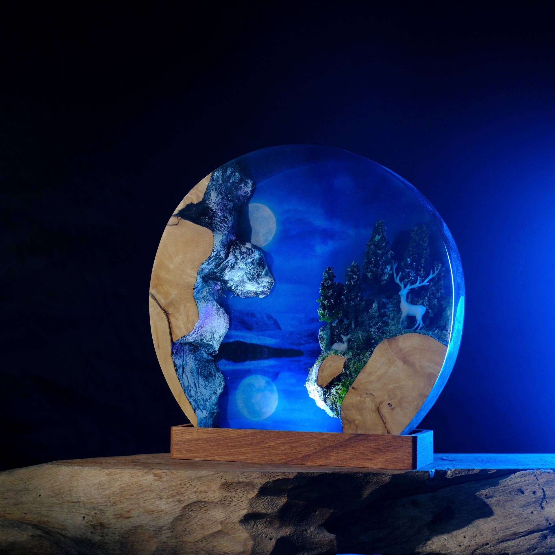 Lampu Meja Resin Kustom Dunia  - Lighting World Decor ulasan dan harga