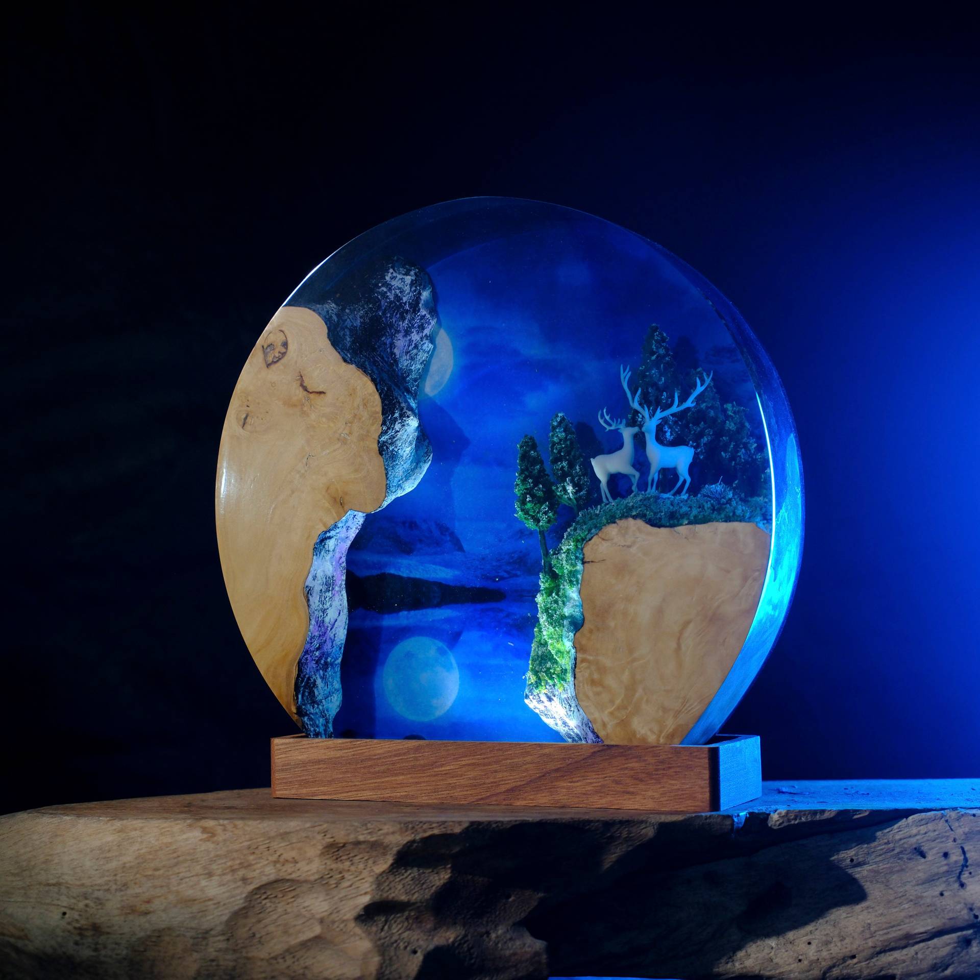 Lampu Meja Resin Kustom Dunia  - Lighting World Decor ulasan dan harga
