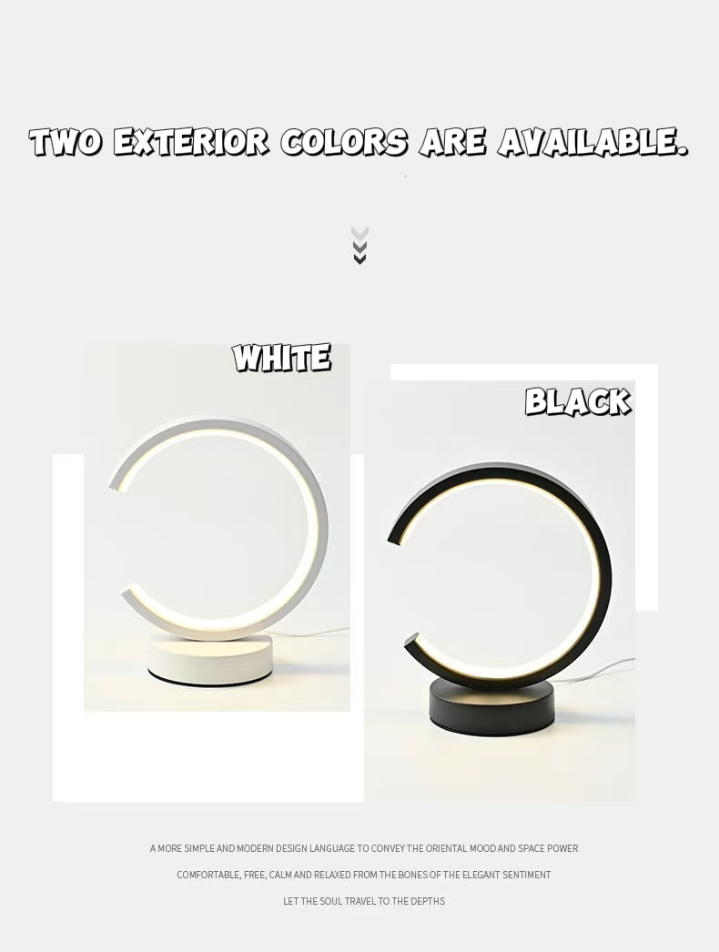 Lampu Meja Cincin Sederhana LE - Lighting Table Decor ulasan dan harga