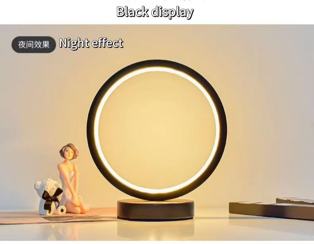 Lampu Meja Cincin Sederhana LE - Lighting Table Decor ulasan dan harga